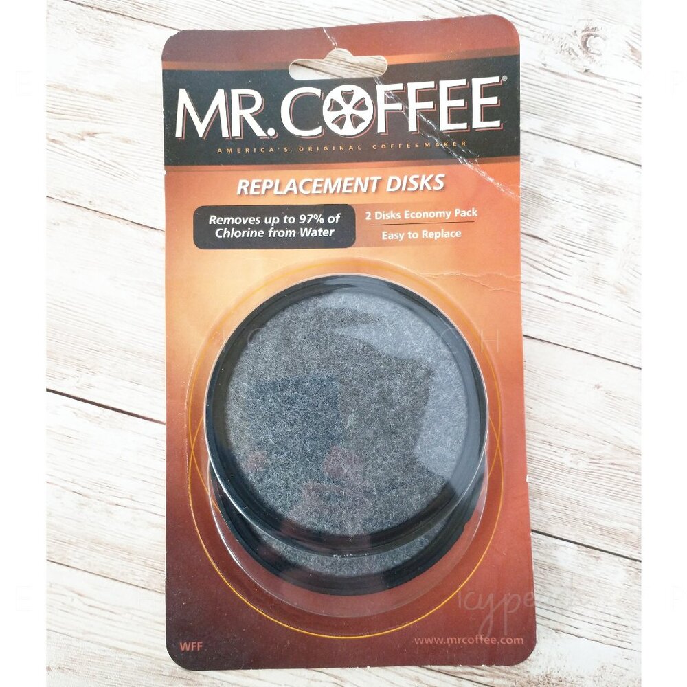 Mr. Coffee Replacement Disks 2 Pack NIP Water Filtration Disks for Coffee Makers